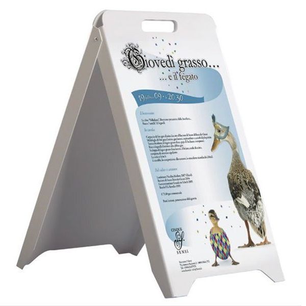 Espositore a cavalletto in plastica