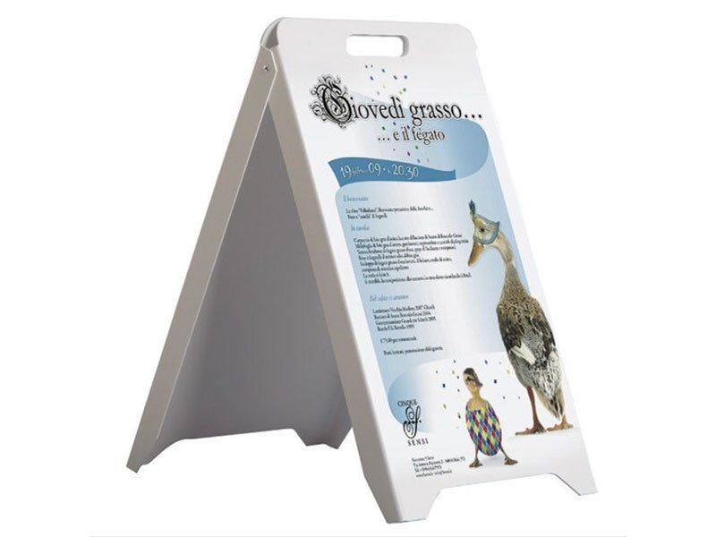 Espositore a cavalletto in plastica