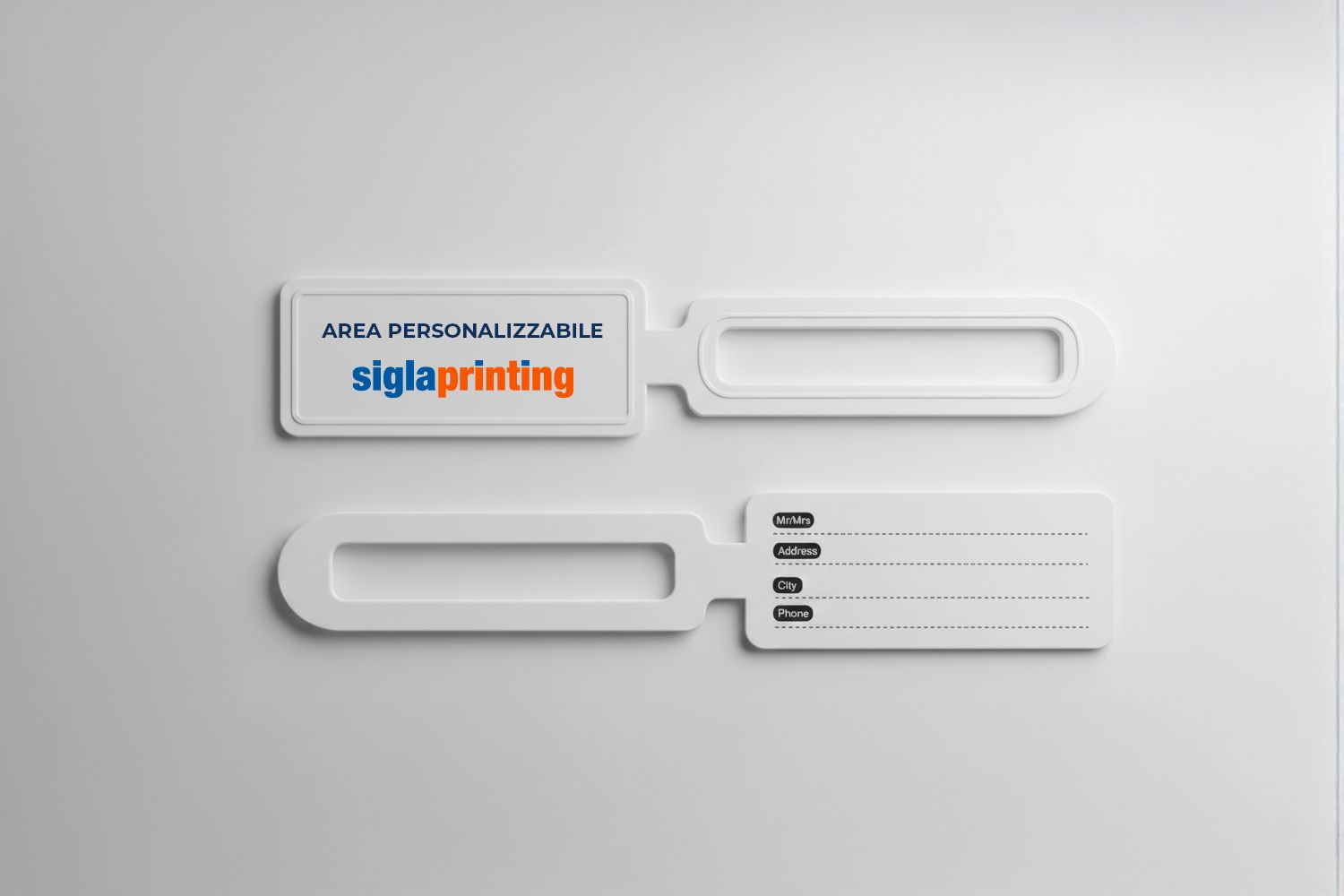 Etichette bagaglio personalizzate Modello classico