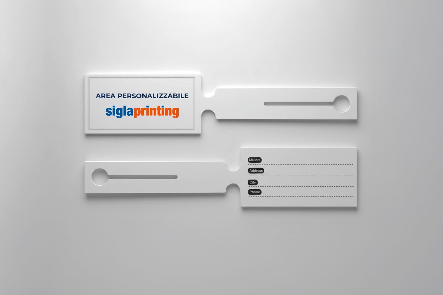 Etichette bagaglio personalizzate Modello quadro