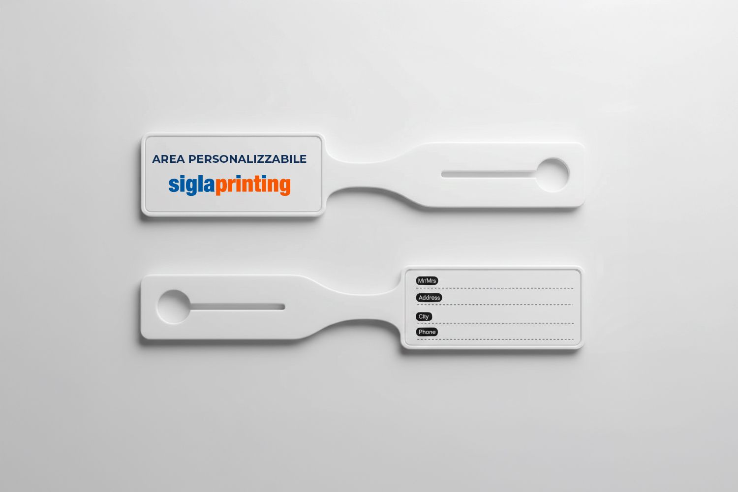 Etichette bagaglio personalizzate Modello slim